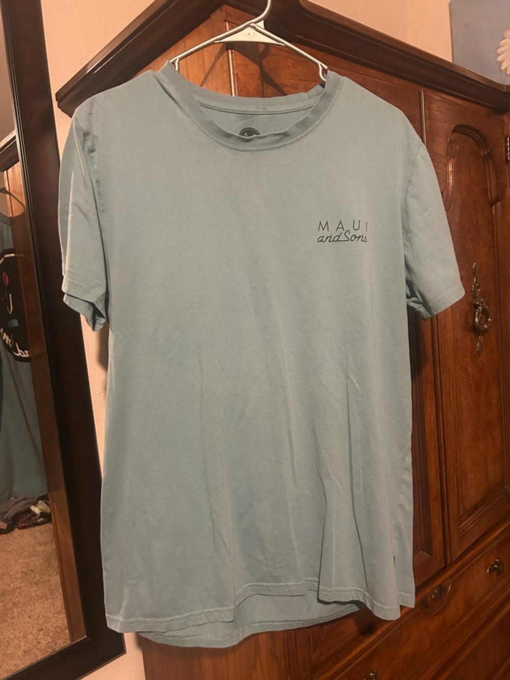 Maui and Sons Light Aqua Short Sleeve Crew Tee